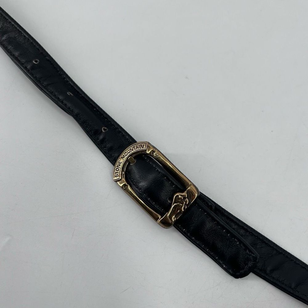Stone Mountain Women's Sling Bag Shoulder Leather Vintage brass Hardware Black - Picture 9 of 14